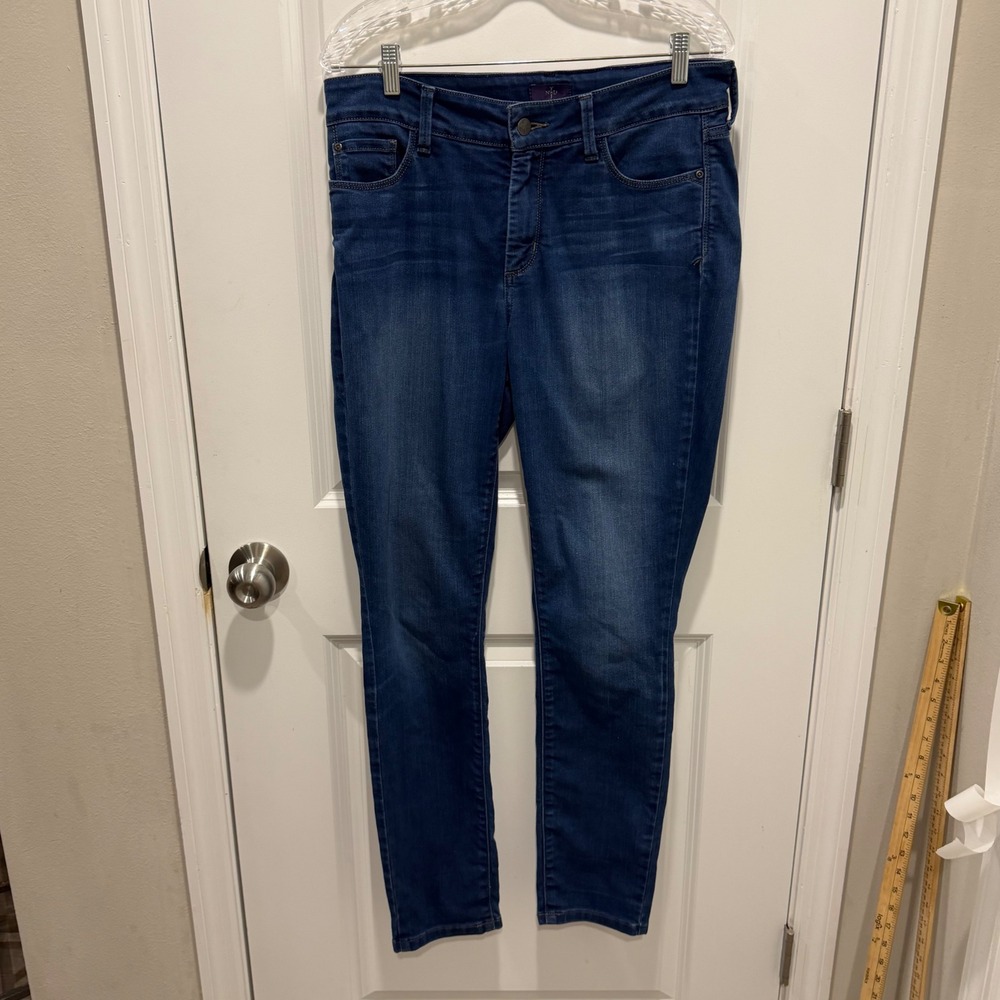 NYDJ Women Jeans Dark Wash Denim Slim Leg Size 8